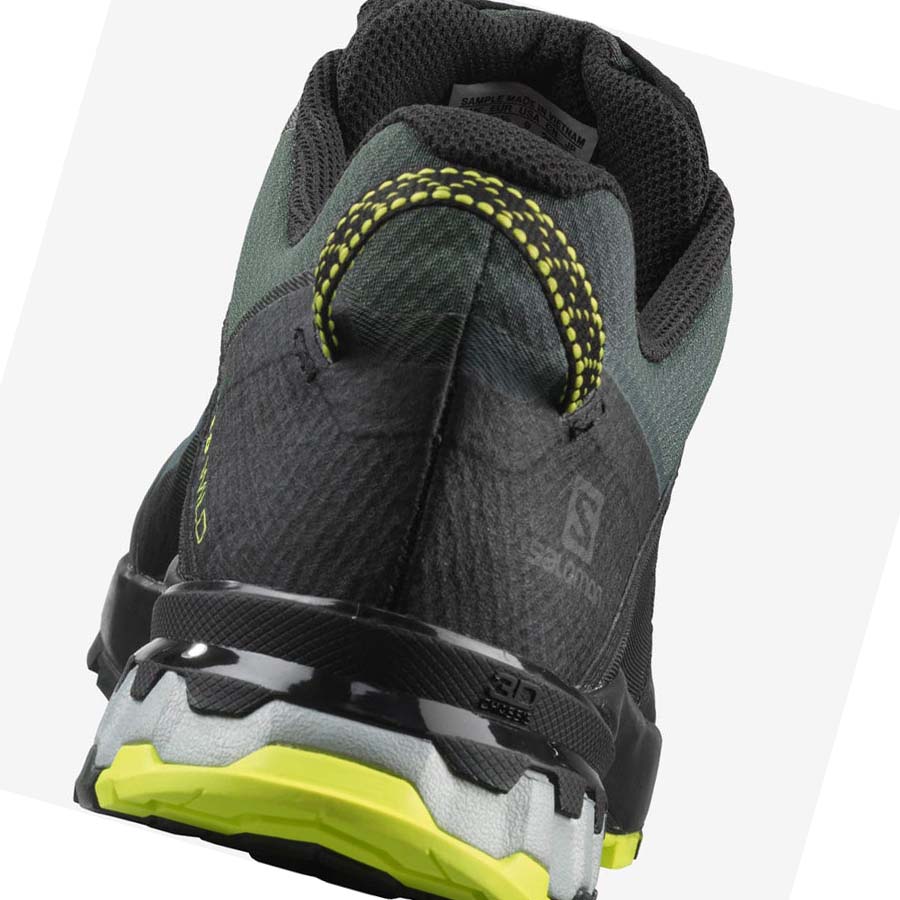 Salomon XA WILD GORE-TEX Trail Futócipő Férfi Fekete Olivazöld | HU 2124FDN